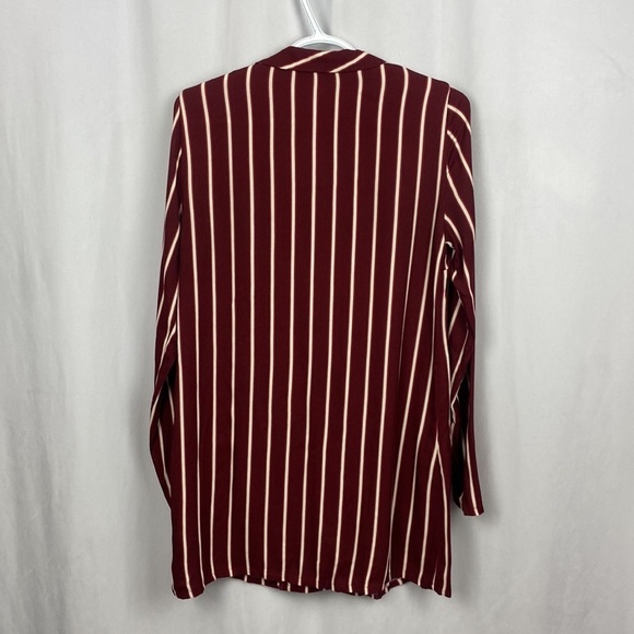 Reformation Graphite Blazer Dress in Kismet Maroon Striped - Size 2 - Picture 11 of 11
